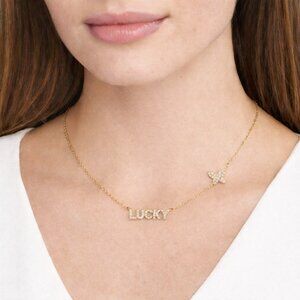 Giani Bernini “LUCKY” CZ Necklace 18K Gold Over Sterling Silver NWT